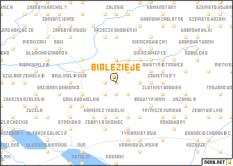 map of Białe Zieje