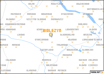 map of Białężyn
