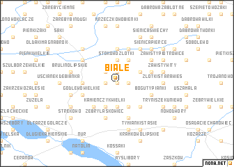 map of Białe