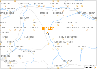 map of Białka