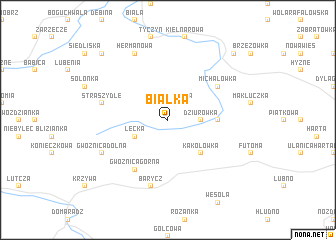 map of Białka