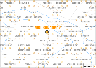 map of Białkow Górny