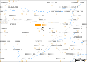 map of Białoboki