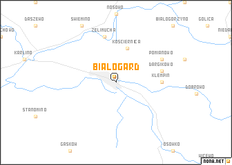 map of Białogard