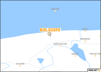 map of Białogóra