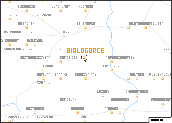 map of Białogórce