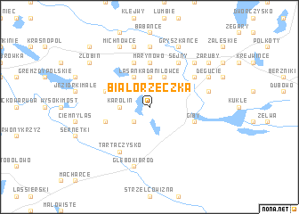 map of Białorzeczka