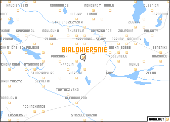 map of Białowierśnie