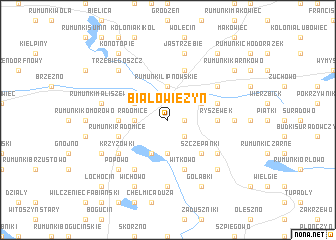 map of Białowieżyn