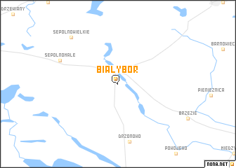 map of Biały Bór