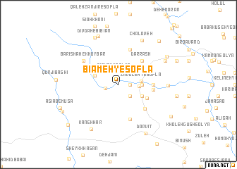 map of Bīāmeh-ye Soflá