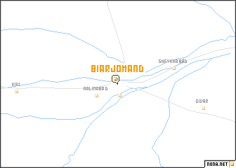 map of Bīārjomand