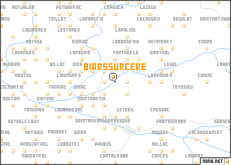 map of Biars-sur-Cère