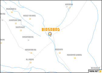 map of Bīāsābād