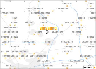 map of Biassono
