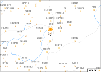 map of Bia