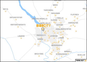 map of Bibb City