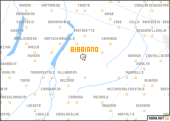 map of Bibbiano