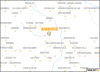 map of Bibbiano