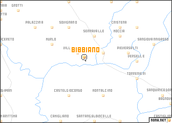 map of Bibbiano