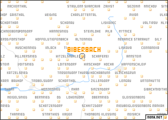 map of Biberbach