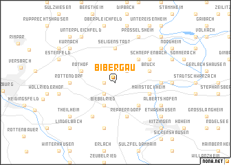 map of Bibergau