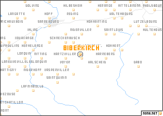 map of Biberkirch