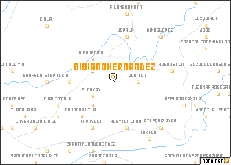 map of Bibiano Hernández