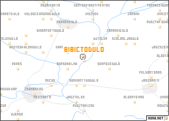 map of Bibictódůlő