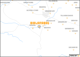 map of Bībī Jānābād