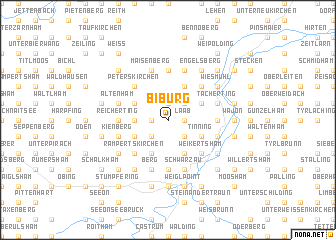 map of Biburg