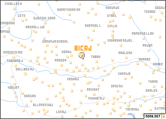 map of Bicaj