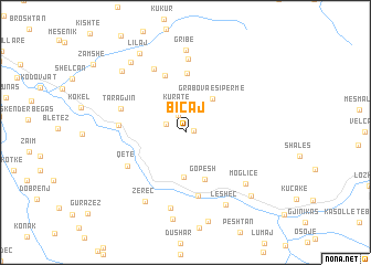 map of Bicaj