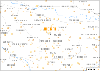 map of Bicani