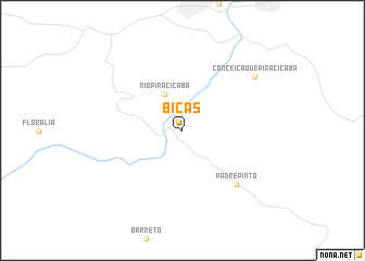 map of Bicas