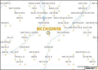 map of Bicchignano