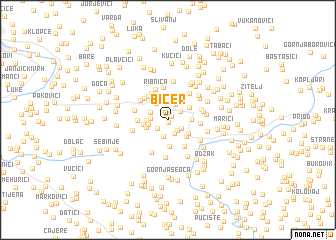 map of Bičer