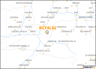 map of Bicfălău