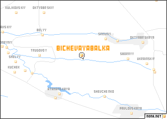 map of Bichëvaya Balka