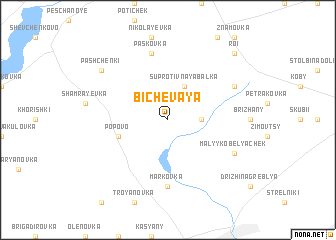 map of Bichëvaya