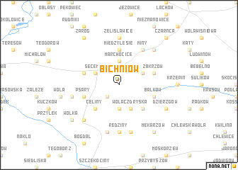 map of Bichniów