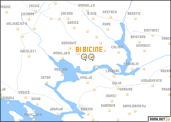 map of Bičine