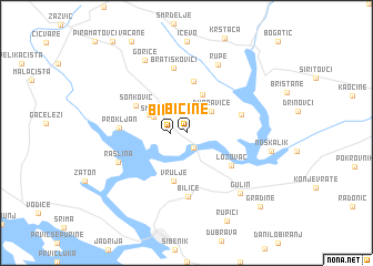 map of Bičine