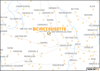 map of Bicinicco di Sotto