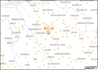 map of Bičje