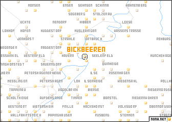 map of Bickbeeren