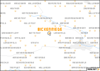 map of Bickenriede