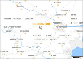 map of Bickington