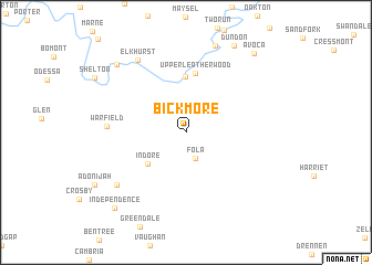 map of Bickmore