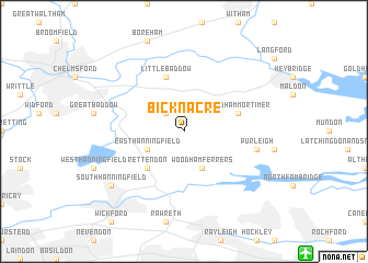 map of Bicknacre